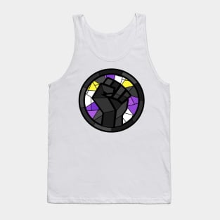 BLM Stained Glass Fist (Non-Binary) Tank Top